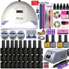 Manicure Set with Led Nail Lamp 84W 54W Nail Set 27 18 Color UV Gel Polish Kit Tools with Drill Machine files229s