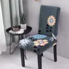 Housses de chaise en spandex élastique, impression florale, pour salle à manger, décor extensible pour banquet de mariage