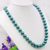 Chaînes 10mm rond noir vert perle coquille collier femmes filles fait à la main fabrication de bijoux design accessoire de mode cadeaux pour mère