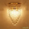 Wall Lamp Modern Crystal Light LED SCONCE WANDLEUCHTE VOOR CAFE PORCH SLAAM SLAAPKAMER RESTAURANT BEDBADE Decor