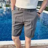 Men's Shorts Men 2022 Summer Fashion Business Casual Male Slim Fit Cool Oddychające ubranie Solidny kolor G17