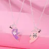 Hanger kettingen 2pack hart gebroken panda bff ketting paar vriendschap sieraden voor kinderen meisjes vriend geschenken