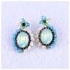 Boucles d'oreilles en cristal tendance pour femmes et filles, Bijoux de fête faits à la main avec perles