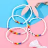 Brin mignon enfants lettre Bracelet perlé lettres colorées énergie Positive mots anglais couleur bonbon charme bricolage cadeau