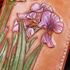 Wallets Johnature Retro High-end Hand Carved Leather Orchid Womens And Purses 2022 Cowhide Women Wallet Card Holder Purse