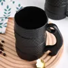 Mugs 500ML Wrench Mug Large Capacity Ceramic Cup Novelty Tire Shaped Office Home Coffee Breakfast Tea Black