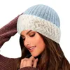 Wide Brim Hats Winter Casual Warm Thickened Knitting Fisherman Hat Confinement Wild Female Big Head Circumference Baotou Cold