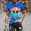 Men's T Shirts 2022 European And American Trend Digital Printing Sports Leisure Durable Wear Comfortable Round Neck Short Fabric Sleeve