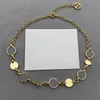 Luxury Fashion Choker L Necklace Designer smycken Wedding Diamond 18k Gold Plated Platinum Letter hängen med Box209o
