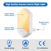 ナイトライトRGBW LEDライトクリスタルシェイプ16色RGB温かい白いリモート6MコントロールEU USプラグインベイビーキッドルームベッドルーム