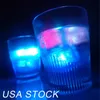 Светодиодные кубики льда Bar Flash Auto Maneing Crystal Cube Water Active Light Up 7 Color для романтической вечеринки свадебная рождественская подарка OEMLED