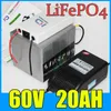 60V 20AH LIFEPO4 Elektrikli Bisiklet Scooter 1000W 1500W 2000W Motor Pil