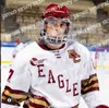 College Hockey Wears Nik1 Vintage Rare Boston Eagles College Matt Price maillot de hockey Broderie Cousue Personnalisez votre besoin numéro nom 18 Maillots Alex Newhook