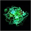 Skodelar Tillbehör Moq 50st Fluorescerande Croc Jibz Charms Dinosaurie Cartoon Luminous Charm Spännen Dekorationer 2D Pvc Glow In T Dhvm3