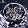 Forsining Mechanische Steampunk Design Mode Business Kleid Männer Uhr Top Marke Luxus Edelstahl Automatische Skeleton Watch232N