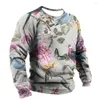 Men's T Shirts Chinese Style Long Sleeve Men's Shirt Vintage Clothing Cotton Fashion Casual Harajuku Plum Blossom Aesthetics Oversized