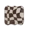 Kissen Plaid Fleece Sitz weich quadratisch Chic Gitter Boden Stuhl Sofa Herbst Winter Home Office Dekor 40x40cm