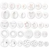 Moldes de cozimento 33pcs Flores Flores Cutter Cutter Ponofola Bolos de carimbo Biscoit Cutters Mold Sugarcraft Mold