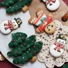 Baking Moulds 3Pcs Christmas Tree Gingerbread Man Snowman Icing Cookie Mold Cutter Fondant Cake Decorating Tools Biscuit