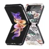 Drucken Leder Brieftasche Hüllen für Samsung Galaxy Z Flip 4 3 Zflip4 Zflip3 Flip4 Mode Panda Schmetterling Blume Baum Sonnenblume Cartoon Niedlich Flip Cover Falttasche