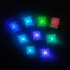 미니 로맨틱 빛나는 큐브 LED 인공 아이스 큐브 플래시 LED 가벼운 웨딩 크리스마스 파티 장식 크레스트 ch168