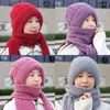 Casquettes de balle hiver femmes filles tricot couleur unie Protection des oreilles coupe-vent casquette écharpe adulte épais chaud garde chapeau Felame mode