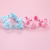 Strand Princess Rose Perles Transparentes Bracelet À La Main Pour Les Filles Mignon Résine Papillon Perle Chaîne Bracelets Bijoux De Fête Pour Enfants