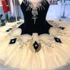 Stage Wear FLTOTURE Black Tutu Adult Ballet Performance Pancake Skirt Professional Paquita Variation Competition Ballerina Dance Dresses