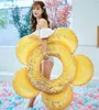 Life Vest Buoy Rooxin Large Inflatable Circle Pool Floats Swimming Ring for Adults Teenage Girls Shiny Flower Pool Party Toys Women Photo Props T221214
