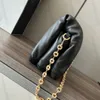 12A całkowicie nowa lustrzana wysokiej jakości designer torby goya małe 23 cm damskie luksusowe luksusowe torebki skórzane torebki nappa torebka z czarnym ramię złota łańcuch z pudełkiem