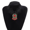 Chaînes Resident Evil Femme Collier Vampire Moth Femelle Dentelle Collier Halloween Costume Cospaly Accessoires Cadeau