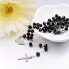 Chaînes Anniversaire Croix Jésus Colliers Bijoux Religieux Chrétiens Pour Hommes En Acier Inoxydable Chaîne Charme Collier De Perles Femmes RN109