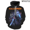 Heren Hoodies 2023 Halloween horrorfilm Michael Myers 3d Gedrukte mannen Vrouwen Kinderen Casual Sweatshirts Boy Girl Cool Pullover Coat