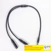 AUX Alloy Cable with Mic Audio Y Splitter Adapter female to 2 Port male Aux Extension Cable for Tablet Pc Laptop Smartphone