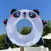 Life Vest Buoy Inflatable Pool Float Tube Sequin Cute Panda Transparent Swimming Ring with Handle forKids Thickened Water Fun Toy Swim Laps New T221214