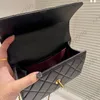 CC Cross Body Début de l'automne Perles d'or Sacs de créateurs matelassés Cuir d'agneau Diamant Matériel à carreaux Chaîne à billes bidirectionnelle Portefeuilles à bandoulière Classique Épaule Mini Sacs à main Co