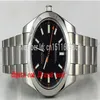 豪華なリストウォッチ新しいステンレス鋼ブレスレット40mm -Black Index Dial -116400 Sapphire Automatic Mens Men's Watches299z