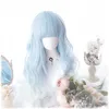 Party Supplies Sky Blue Gradient Harajuku Lolita Wig Soft Girl Headwear Female Olika stilar Halloween Cosplay Endast inget tillbeh￶r