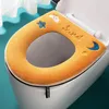 Toiletstoelbedekkingen nuttig Universal Cushion Ultra Soft Cartoon Embroidery Summer Winter Pad Hefoostool Warmer Keep Warm