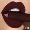 Lucidalabbra 16 colori Lucidalabbra opaco Velluto Nudo Nero Marrone Rossetto liquido Colore trucco Lunga durata Sexy Rosso Rosa Blu