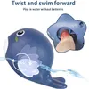 3PCS Bath Wind Up Toys for Toddlers Swimming Dolphin Harmless Toy Sea Animals Floating Bathtub Baby Boys and Girls