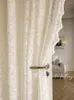 Kurtyna francuski salon vintage biała koronkowa dzienna sypialnia okno Zasłony zagęszcza