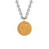 Chains Coin Necklaces Gold Color Punk Male Stainless Steel Chain Necklace For Men Jewelry Gift