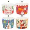 Bakeware Tools 50Pcs Christmas Muffin Cupcake Paper Holder Wedding Party Decoration Baby Shower Handmade Cake Supplies