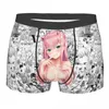 Caleçon chéri dans le Franxx zéro deux Boxer Shorts pour Homme imprimé en 3D mâle Anime fille sous-vêtements culottes slips respirant