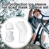 Bandanas 3st/set Silk Cooling Arm Sheepes Cover Riding Cap Bibb Full Face Mask Multifunct Summer Outdoor Breattable Sol-Sure Pit