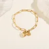 Heart Bracelet Titanium Steel Paper Clip Bracelet Chain Fashion Love Jewelry Stainless For Birthday Gift