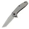 KS1324 Assisted Flipper Folding Knife 8Cr13Mov Stone Wash Blade Aviation Aluminium Handle EDC Pocket Knives