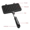 Baking Moulds Dual Head Household Kitchen Gas Non-Stick Waffle Maker Pan Mould Mold Press Plate Tool