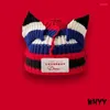 Ball Caps WHYY Fashion Cute Hooded Loverboy Ear Knit Double-layer Warm Beanies Pig Woolen Hat Nice Design Hip-hop Personality Cold